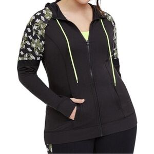 TORRID x DISNEY - MINNIE MOUSE Black & Neon Yellow Active Zip Hoodie